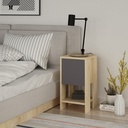 Ilgın Nightstand - Oak - Anthracite, Modern? Solved!