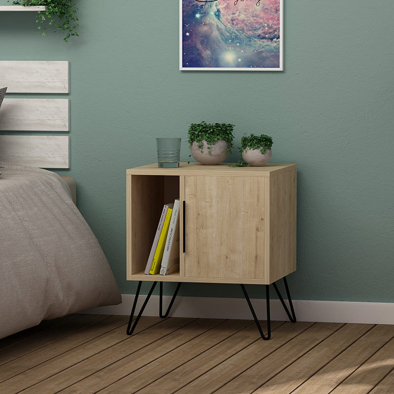 Konya Bedside Table - Oak - Oak, Modern? Solved!