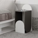 Bitlis Nightstand/bedside table - Anthracite - White