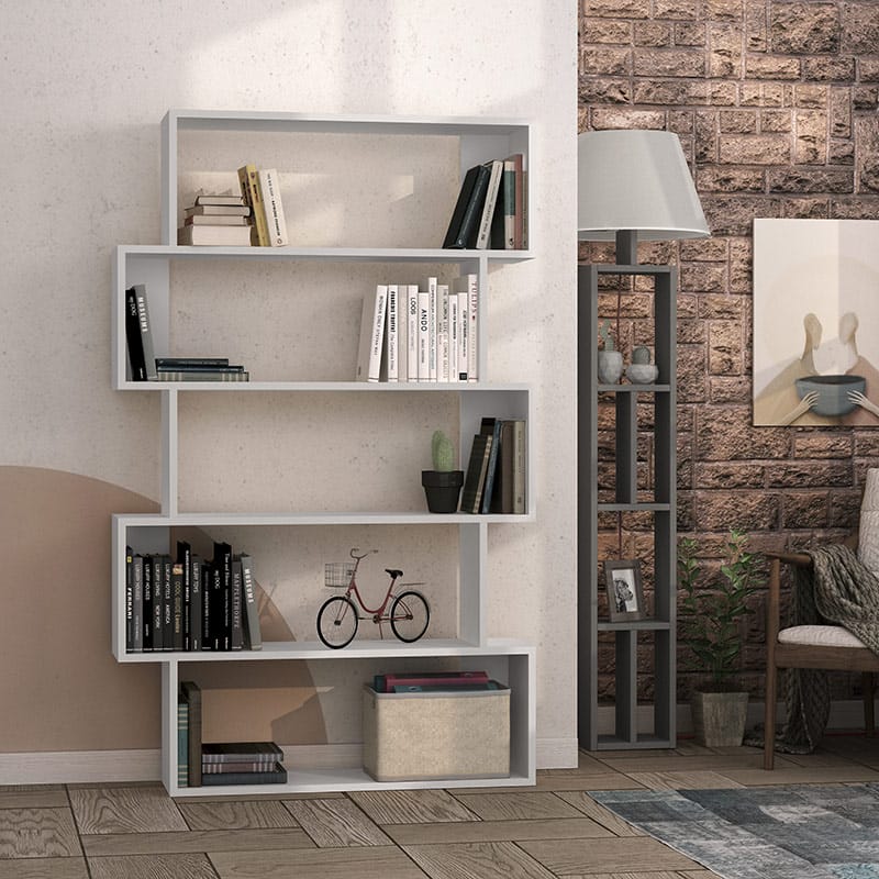 Hatay Bookcase - White, Wide space? Solved!