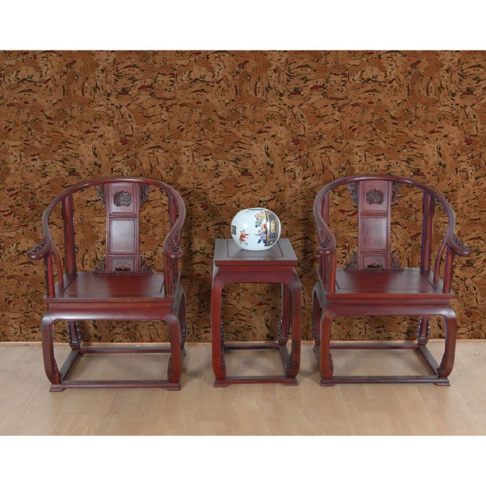3D Wood Effect with Red Accents Wallpaper, Classic with Idiya