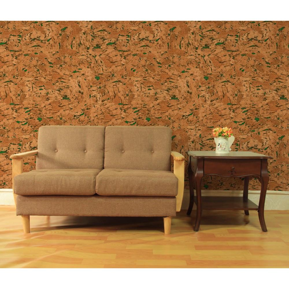 3D Wood Effect with Green Accents Pattern Wallpaper, Aesthetic? Solved by Idiya!