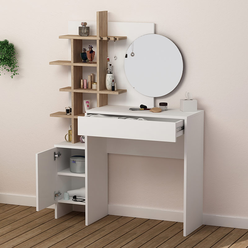 Kırıkkale Dressing Table - White - Oak, Stylish? Solved!