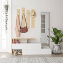 Midyat Hall Stand - White - Oak, Multifunctional? Solved!