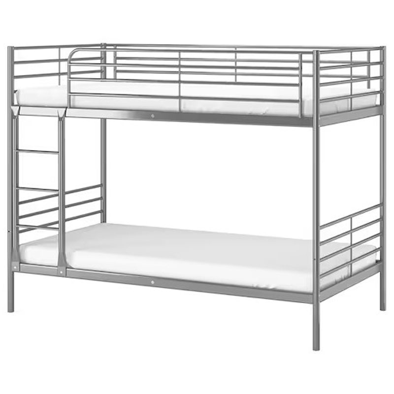 Ikea Svarta Bunk Bed Frame, Silver Colour, Wide area? Solved!