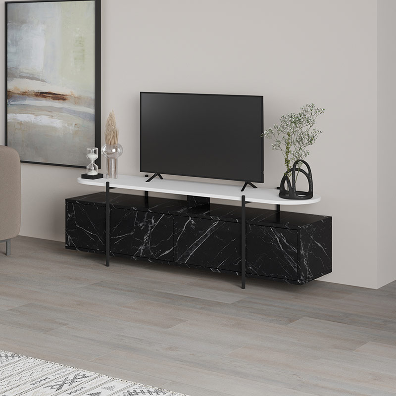 Hakkari Tv Stand - Bendir - White, Trendy? Solved!