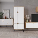 Yalova Multipurpose Cabinet - Oak - White, Modest space? Solved!