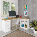  Araraquara Desk, Workstation,Elm,White
