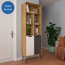 Sao Paulo Bookcase - Oak/ Graphite/ White, Ample storage? Solved!