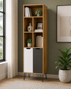 Sao Paulo Bookcase - Oak/ Graphite/ White, Ample storage? Solved!