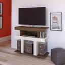 Cuiaba Tv Stand - Walnut/ Off White, Modern? Solved!