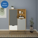 Sao Paulo display unit, Oak , Graphite , White, Silver, Decor-Friendly Design? Solved!