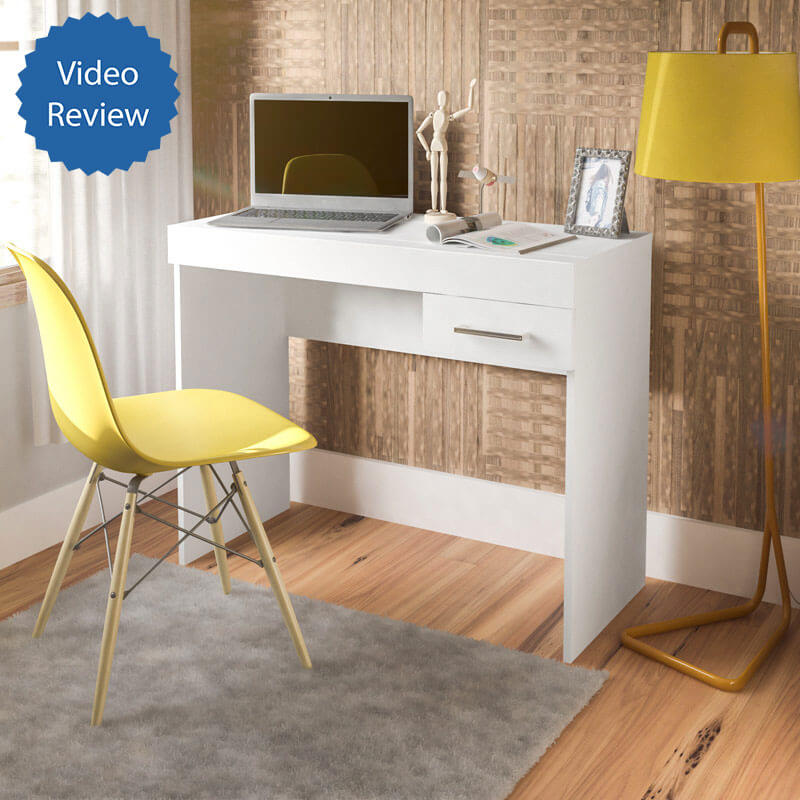 Taubate Desk - White, Modest space? Solved!