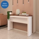 Olinda Console Table - Off White/ Cedar,  Rustic texture? Solved!