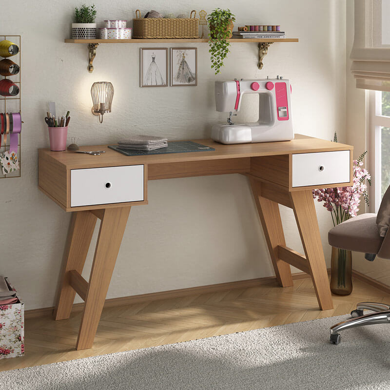 Petropolis Desk - Oak/ White, Stylish? Solved!