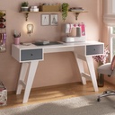 Petropolis Desk - White/ Graphite, Plentiful workspace? Solved!