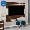 Toledo Tv Wall Panel - Walnut/ Off White, Visual allure? Solved!