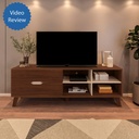 Recife Tv Stand - Cedro/ Off White, Ample space? Solved!