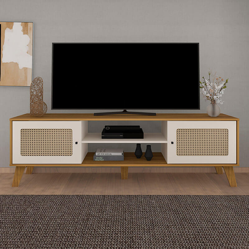 Salvador Tv Stand - Oak/ Off White, Versatile? Solved!