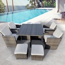 GILES Outdoor Dining Set Grey, Versatile? Solved!