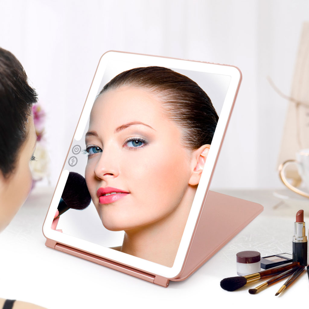 EUSTACE Rechargeable Pad LED mirror with lights, Modern? Solved!