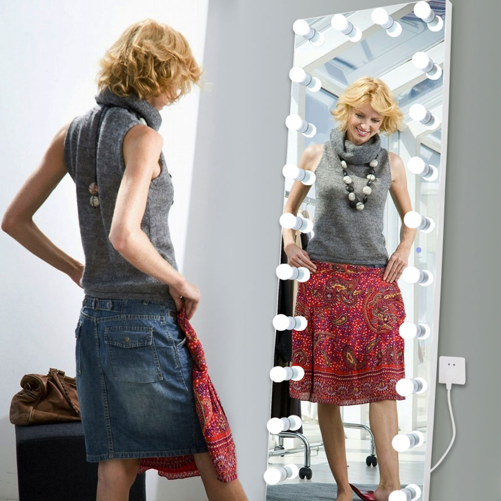 CARY Vanity dressing mirror with led bulbs, Elegant? Solved!