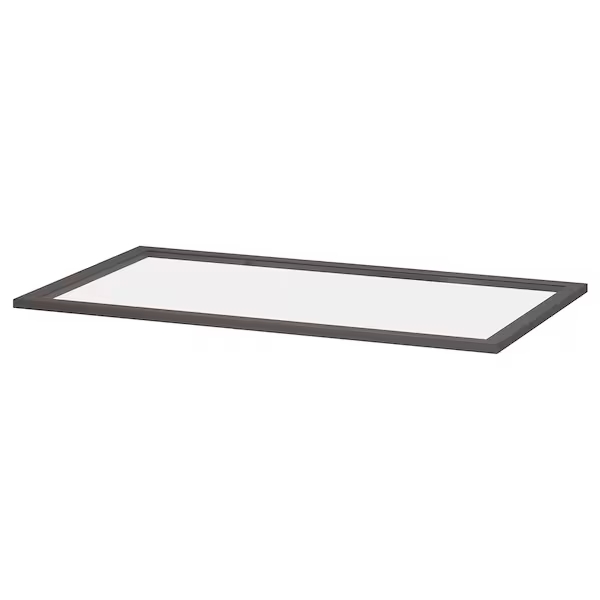 IKEA KOMPLEMENT Glass Shelf, Dark Grey, Polished? Solved!