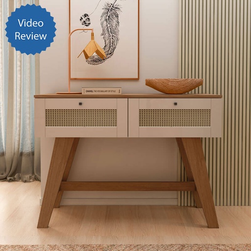 Santa Rita Console Table - Cherry/ Off White, Beautiful finish? Solved! 