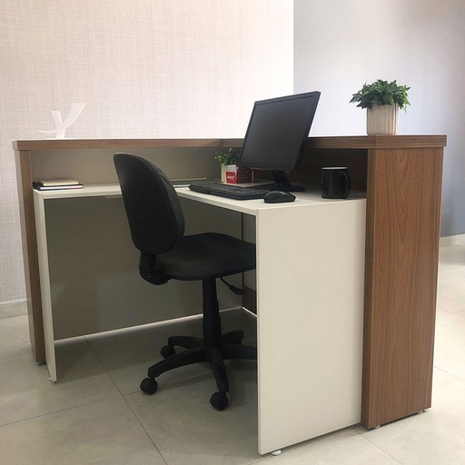 Resende Reception Desk - Freijo/ White, Uniquely Yours? Solved!