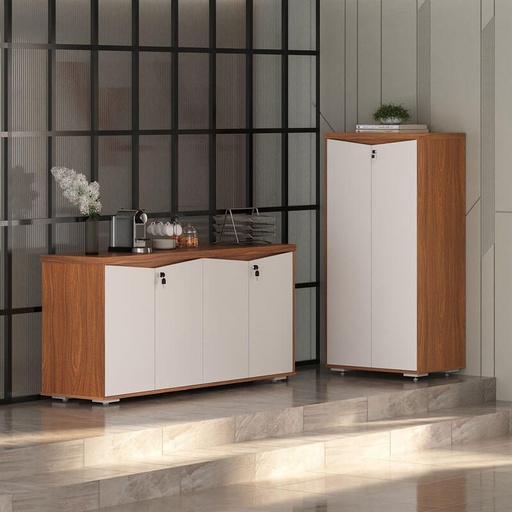 Resende 2 Doors Cabinet - Freijo/ White, Pleasant space? Solved!