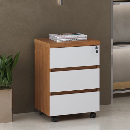 Resende Chest Of 3 Drawers - Freijo/ White, Exclusive? Solved!