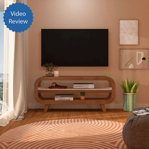 Itatiba Tv Stand - Cherry/ Off White, Visual charm? Solved!