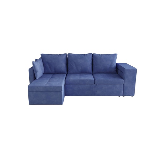 Gangtok L Shape Sofa Bed, Blue