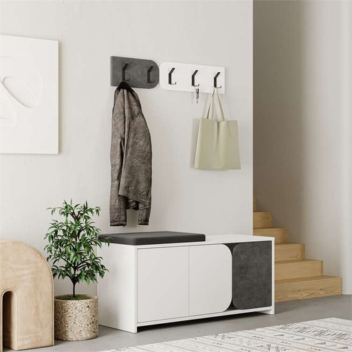 Altınova WHITE - RETRO GREY SHOE STORAGES, Classy? Solved!
