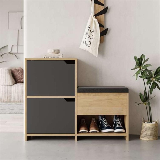 Kavak OAK - ANTHRACITE SHOE STORAGES, Aesthetic? Solved!