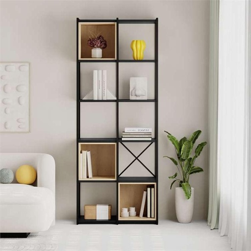 Kale SILKY BLACK - OAK BOOKCASES, Classic-modern? Solved!