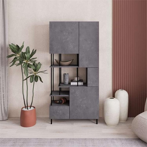 Yeniceoba RETRO GREY BOOKCASES, Aesthetic appeal? Solved!