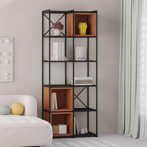 Toprakkale  BLACK WOOD - CINNAMON BOOKCASES, Elegant look? Solved!