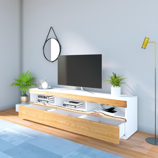 Quebec TV Stand, tv cabinet,white, Elegance? Solved!