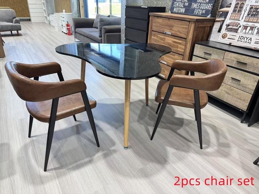 Dirk Dining Chairs, 2pcs set, Brown, Stylish? Solved!