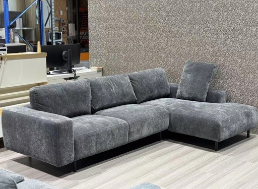 Modern 3-Seater Sofa with Right-Hand Chaise – Charcoal Grey Fabric – Luxurious Comfort for Your Living Room