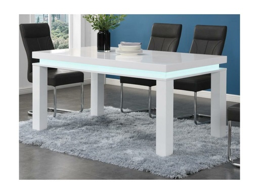 Aspen Dining Table, White High Gloss, Classy? Solved!