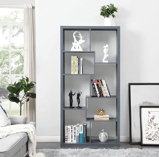 MEXICO Bookcase Shelving Unit Display, grey, Design harmony? Solved!