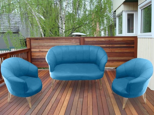 Florida Outdoor Sofa Set, Light Blue, Elegant? Solved by Idiya!