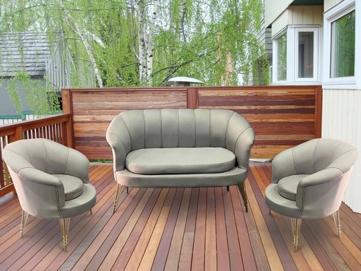 Rochester Outdoor Sofa Set, Light Gray