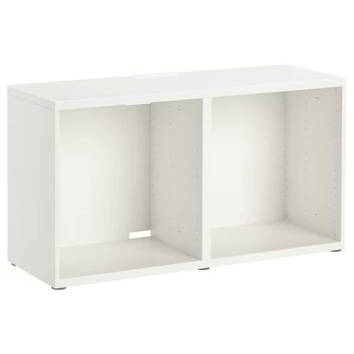 BESTA TV Bench, White,120x40x64 cm