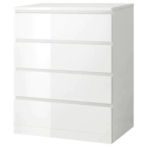 MALM Chest of 4 Drawers, White,80X100cm