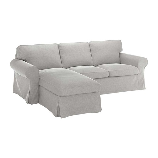 EKTORP Cover 3-seat Sofa W Chaise Longue, Tallmyra White-Black