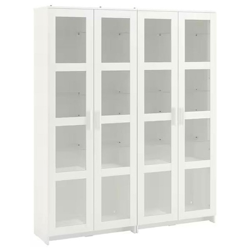 BRIMNES Storage Combination W Glass Doors, White
