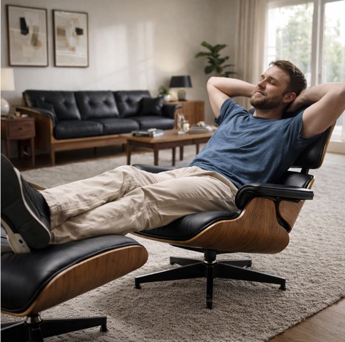 Taptizeyam Classic Lounge Chair & Stool Set